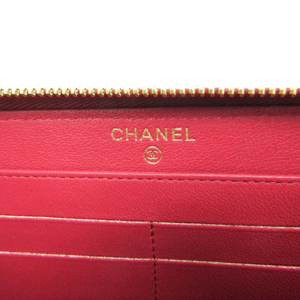 CHANEL Authentic Pink Lambskin Leather Wallet - Picture 12 of 14